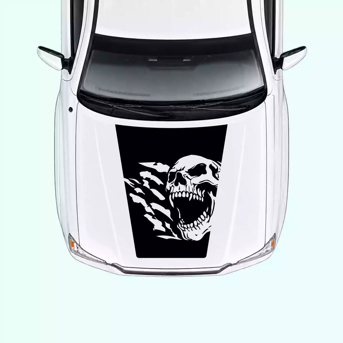 2005-2015 Toyota Tacoma Reaper Skull Hood Decal Vinyl Graphics Kit Black