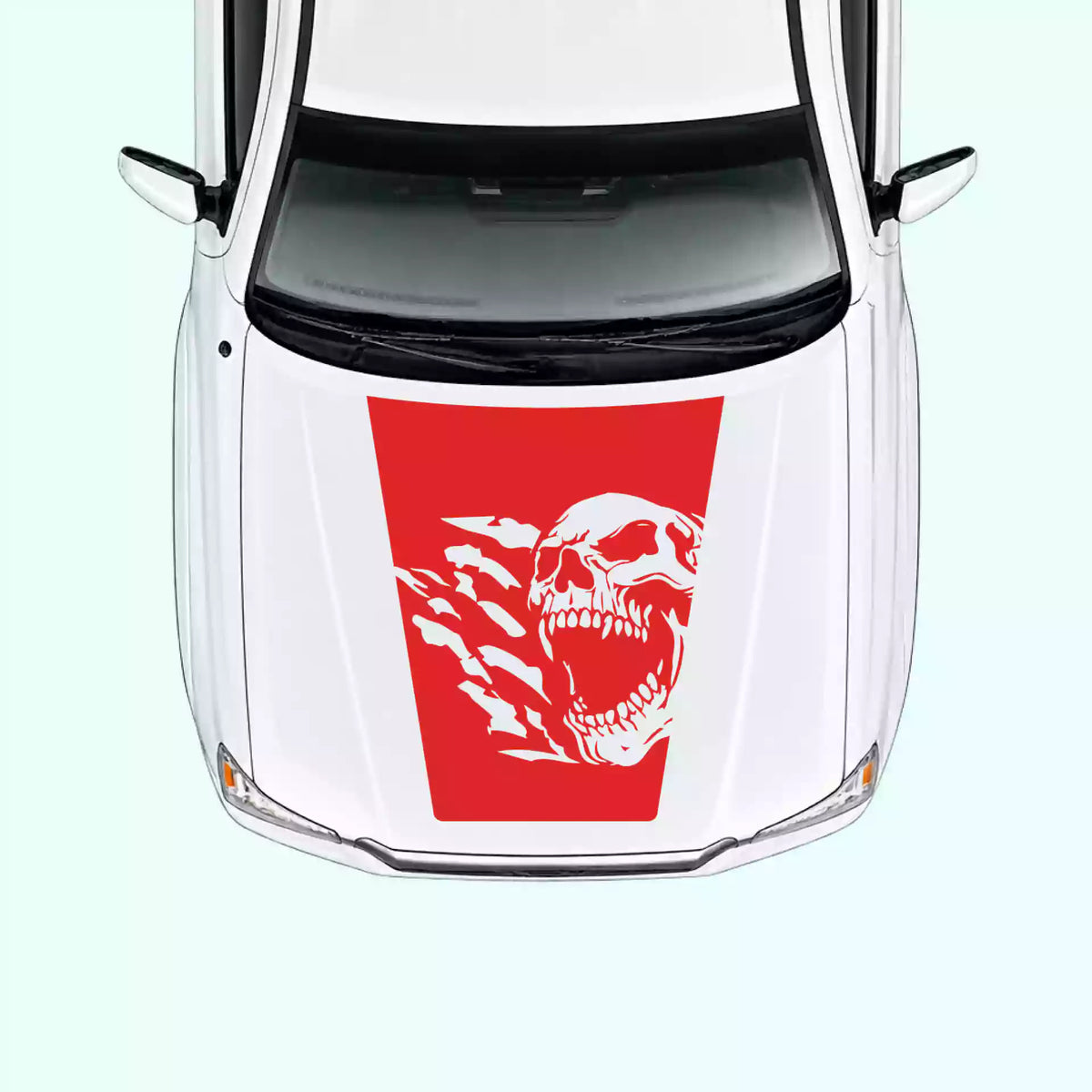 2005-2015 Toyota Tacoma Reaper Skull Hood Decal Vinyl Graphics Kit Red