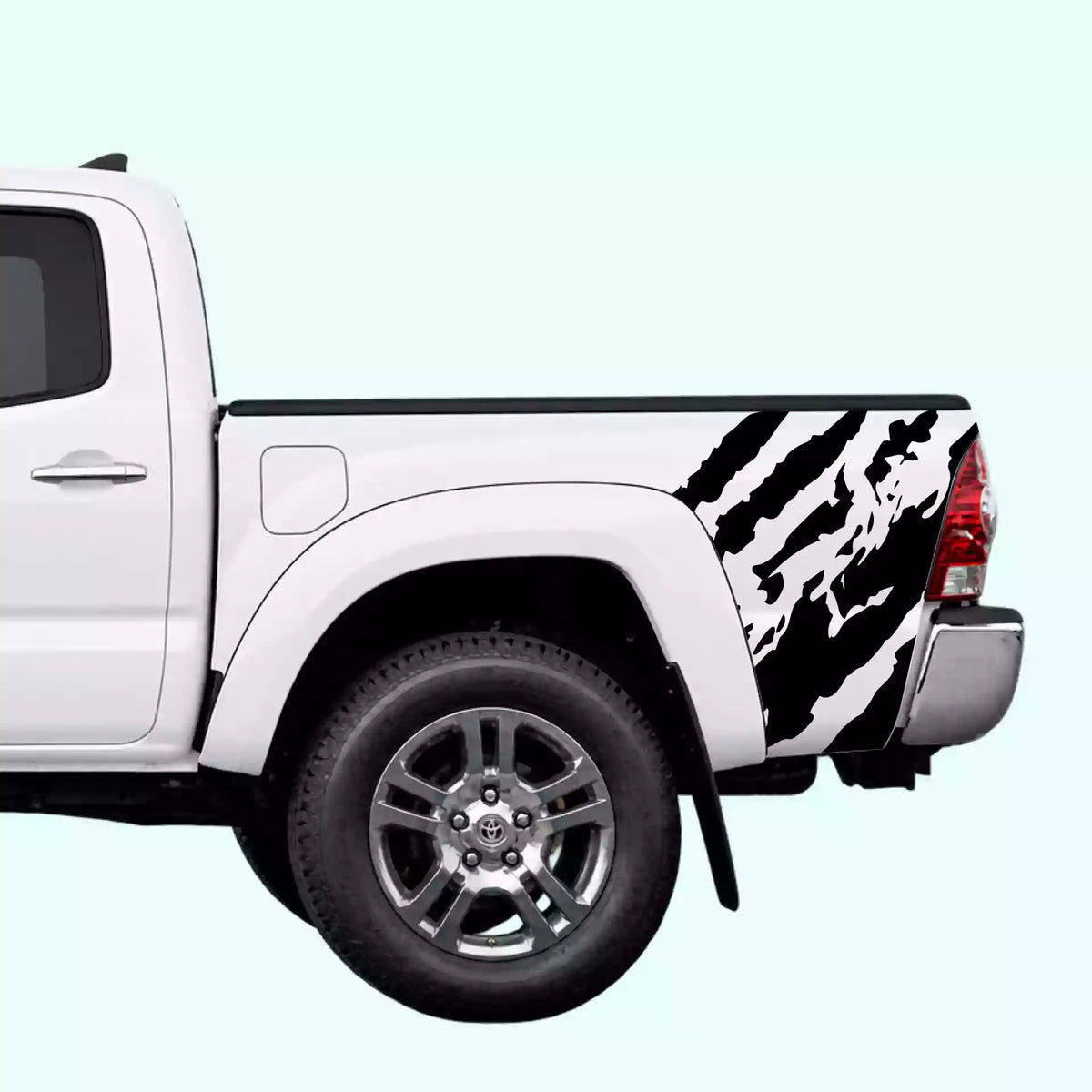 2005-2015 Toyota Tacoma Shred Bed Side Decals Vinyl Graphics Kit Black