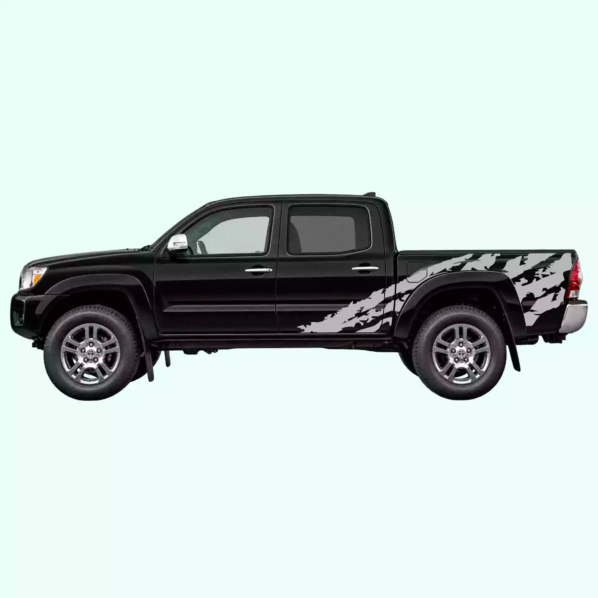 2005-2015 Toyota Tacoma Shred Side Decals Vinyl Graphics Kit Gray