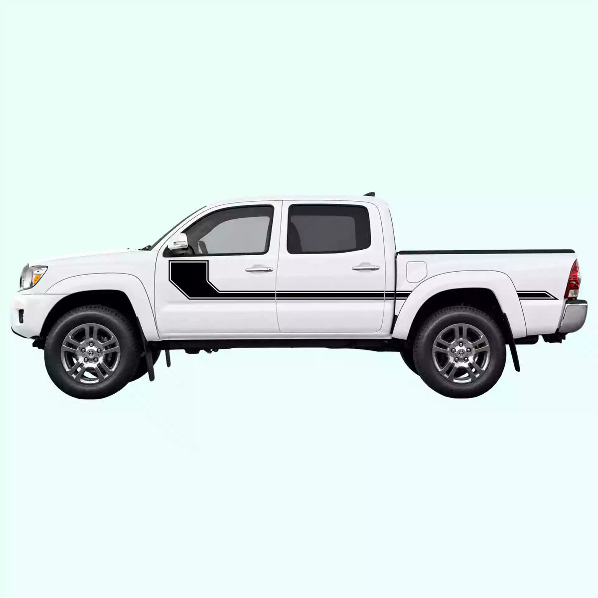 2005-2015 Toyota Tacoma Side Line Stripes Vinyl Graphics Kit Black