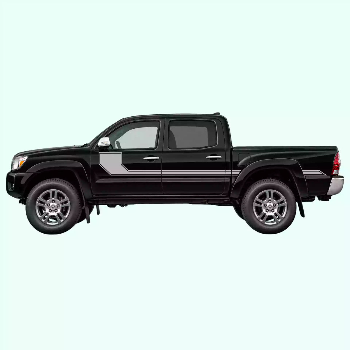 2005-2015 Toyota Tacoma Side Line Stripes Vinyl Graphics Kit Gray
