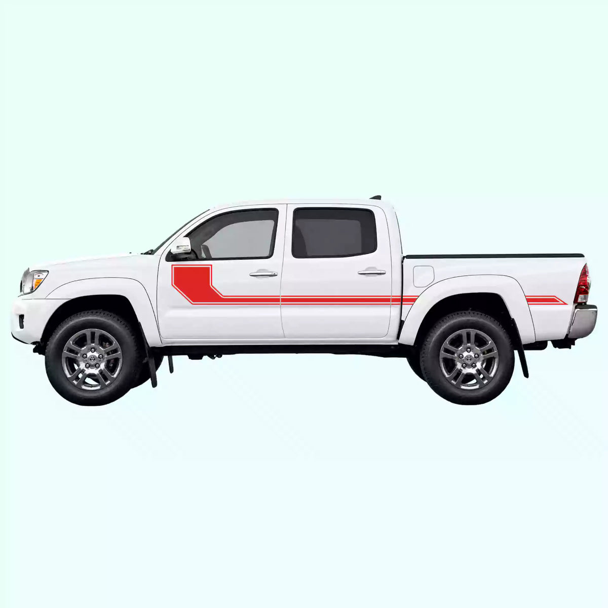 2005-2015 Toyota Tacoma Side Line Stripes Vinyl Graphics Kit Red