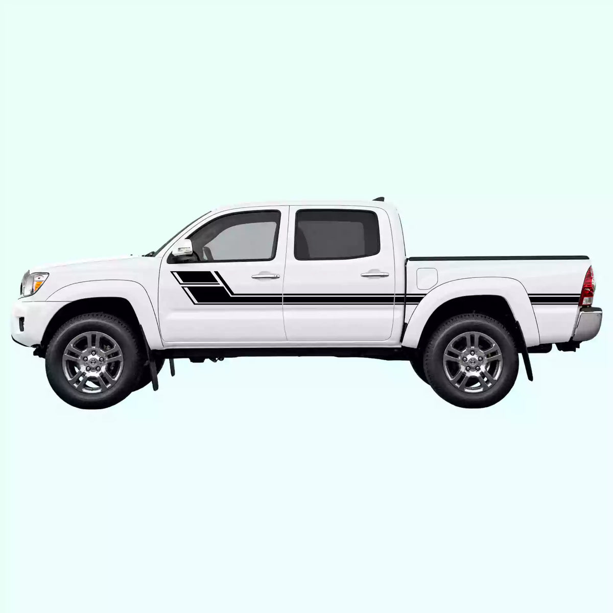 2005-2015 Toyota Tacoma Side Stripes Vinyl Graphics Kit Black