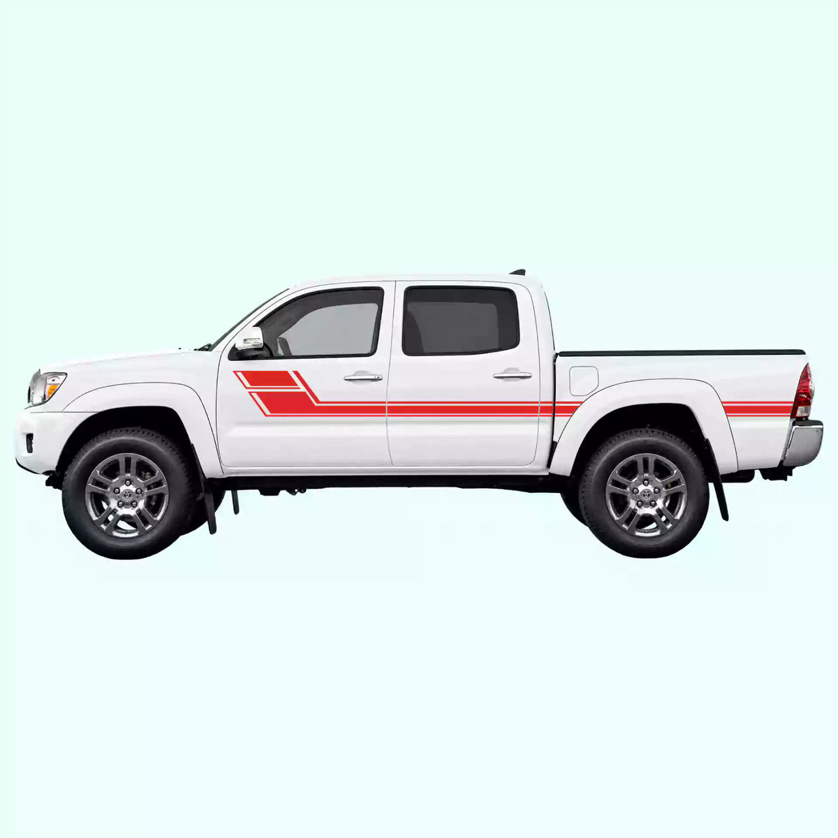 2005-2015 Toyota Tacoma Side Stripes Vinyl Graphics Kit Red
