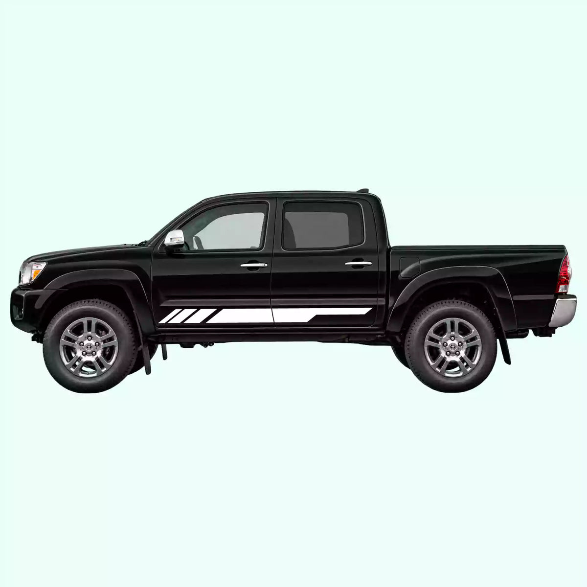 2005-2015 Toyota Tacoma Side Stripes Vinyl Graphics Kit White