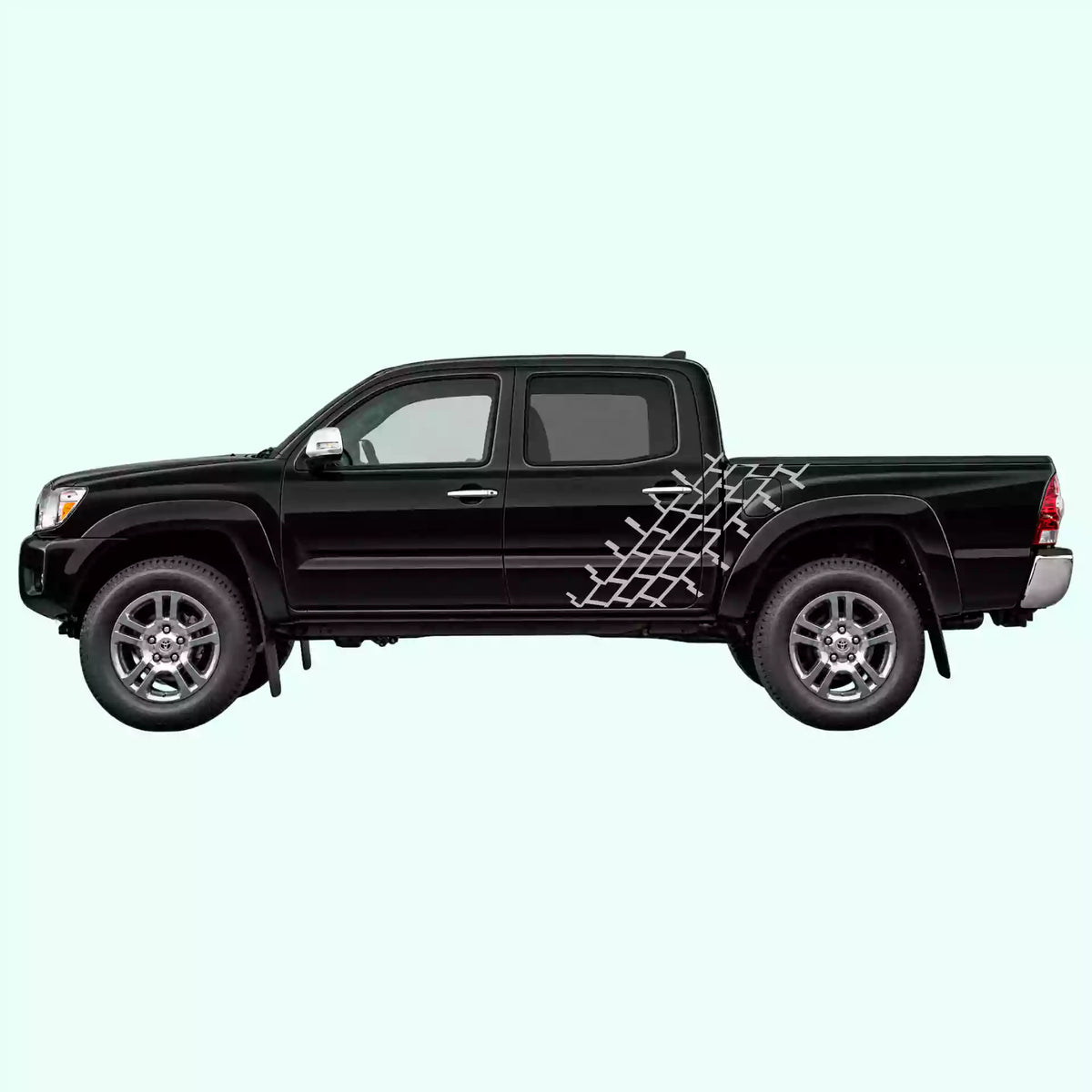 2005-2015 Toyota Tacoma Tire Tread Side Decals Vinyl Graphics Kit Gray