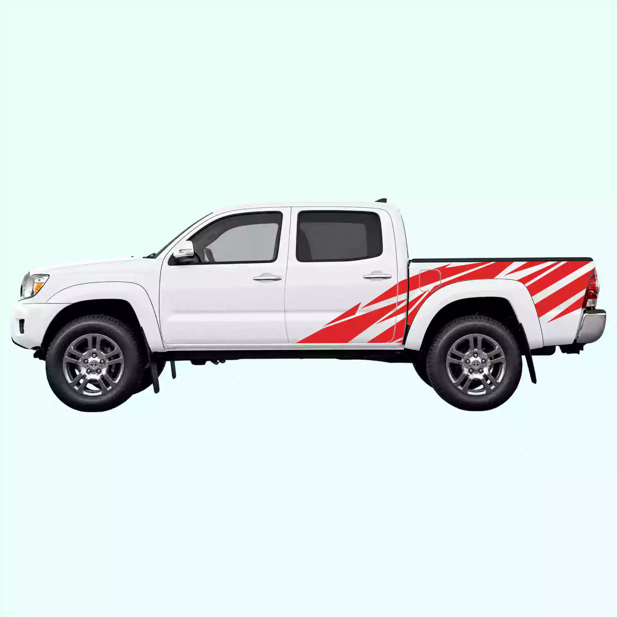 2005-2015 Toyota Tacoma Warlord Side Decals Vinyl Graphics Kit Red
