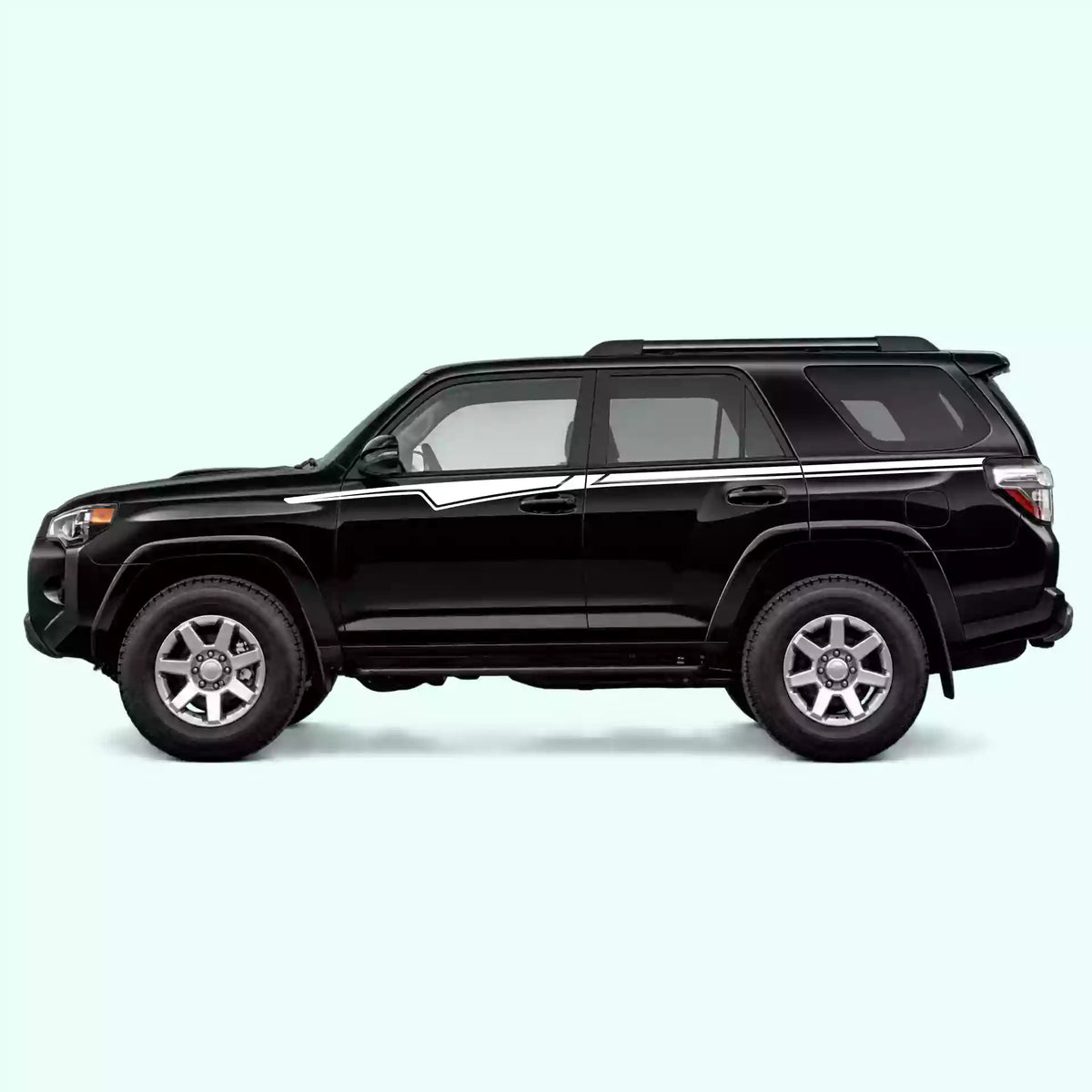 2010-2024 Toyota 4Runner Belt Line Side Decals Vinyl Graphics Kit White