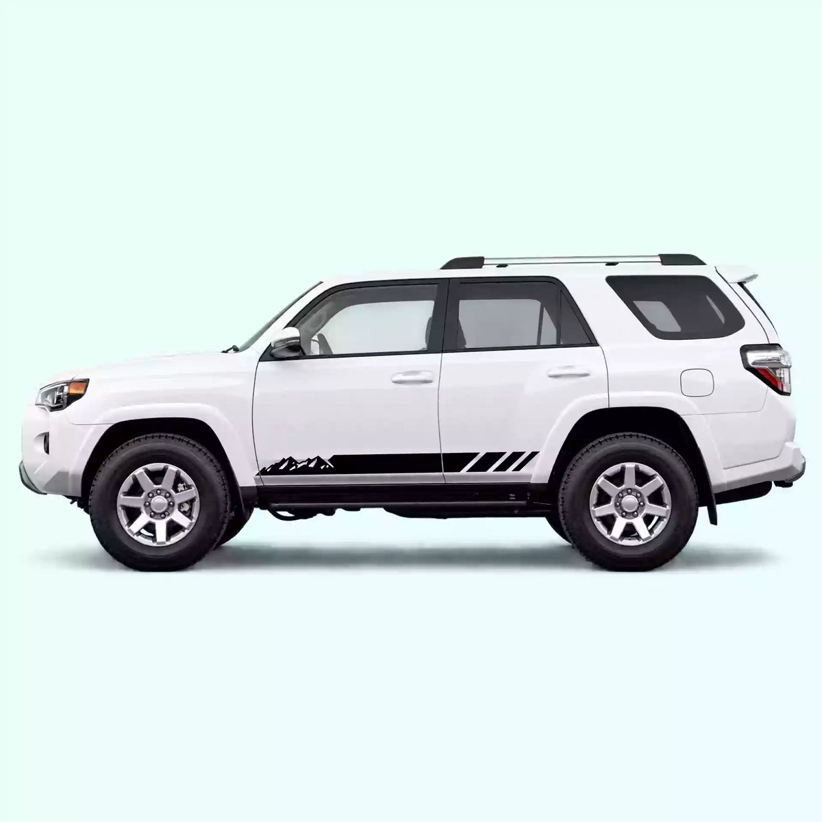 2010-2024 Toyota 4Runner Mountain Side Stripes Vinyl Graphics Kit Black