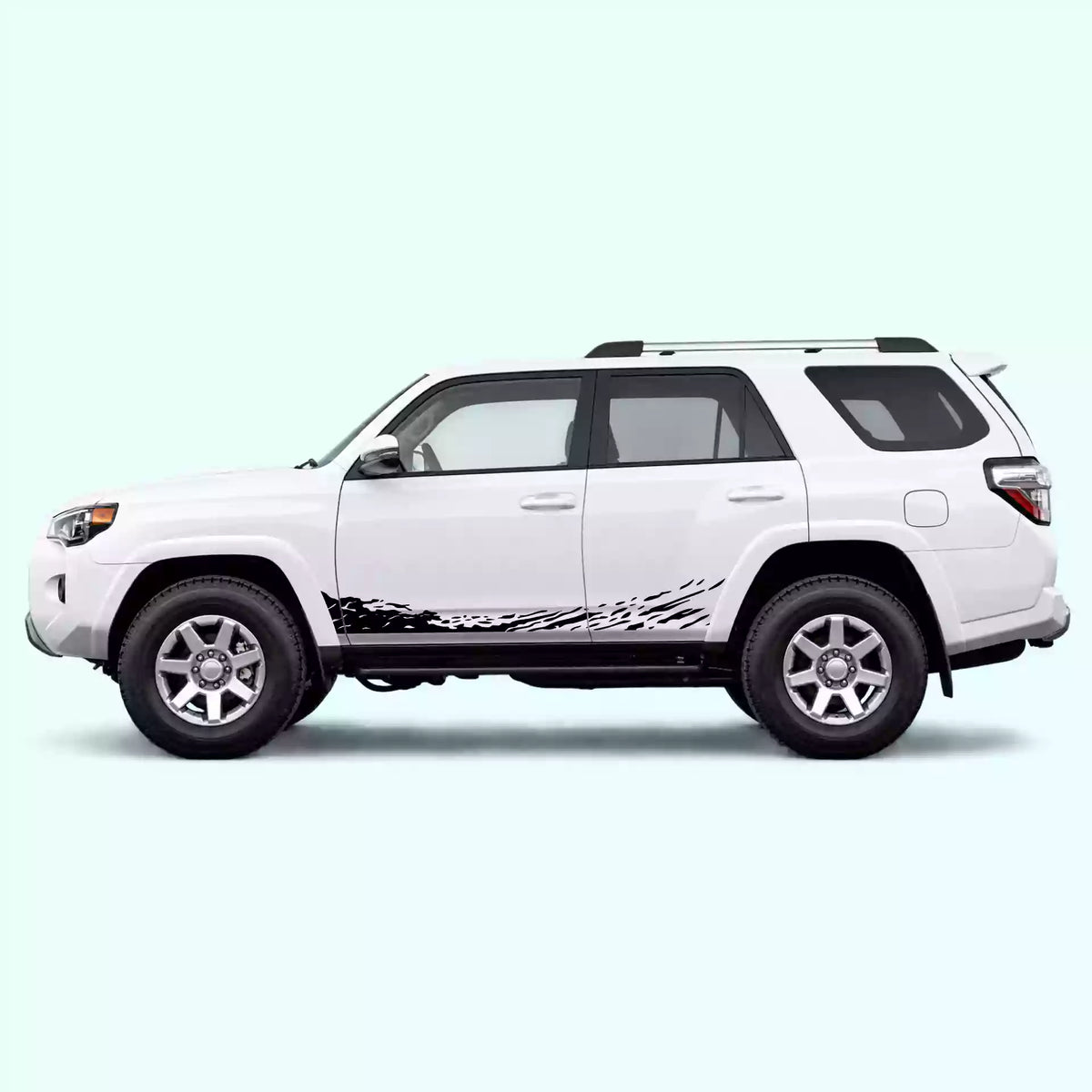 2010-2024 Toyota 4Runner Mud Splash Rocker Stripes Vinyl Graphics Kit Black