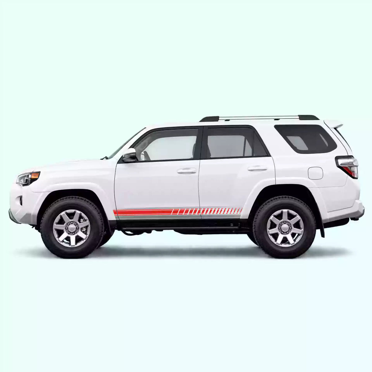 2010-2024 Toyota 4Runner Pin Stripes Rocker Vinyl Graphics Kit Red