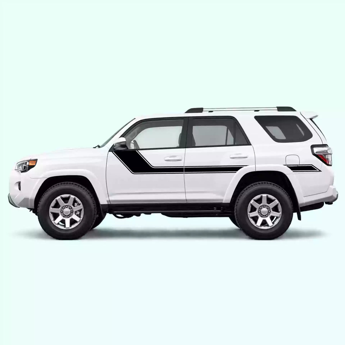 2010-2024 Toyota 4Runner Side Rally Stripes Vinyl Graphics Kit Black