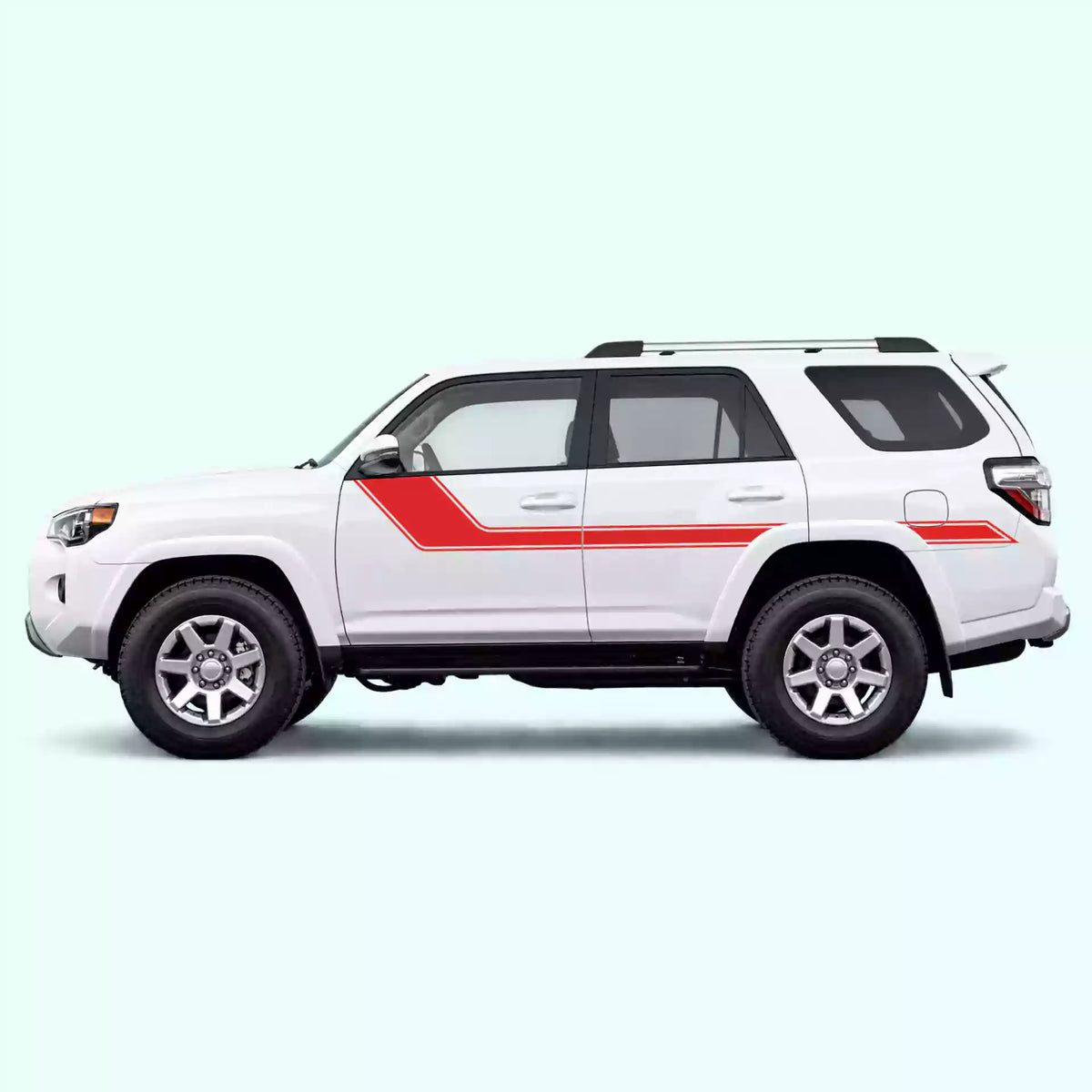 2010-2024 Toyota 4Runner Side Rally Stripes Vinyl Graphics Kit Red