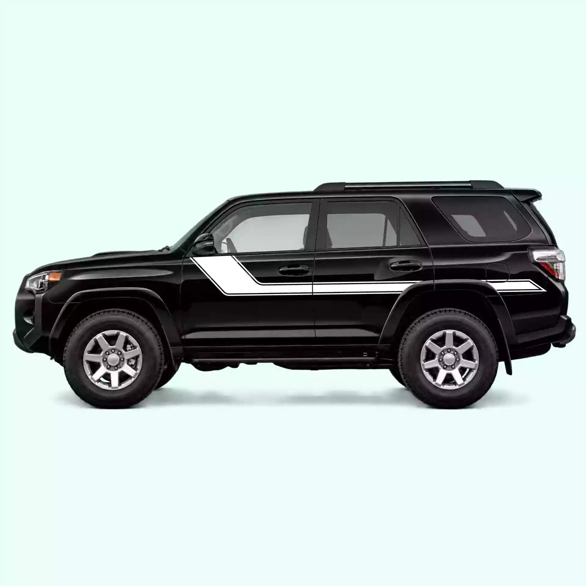2010-2024 Toyota 4Runner Side Rally Stripes Vinyl Graphics Kit White