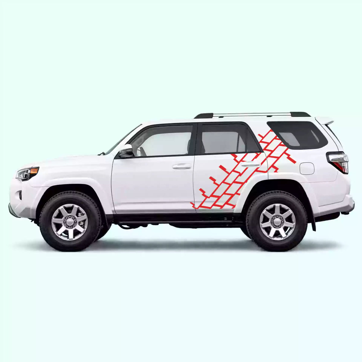2010-2024 Toyota 4Runner Tire Tread Side Decals Vinyl Graphics Kit Red