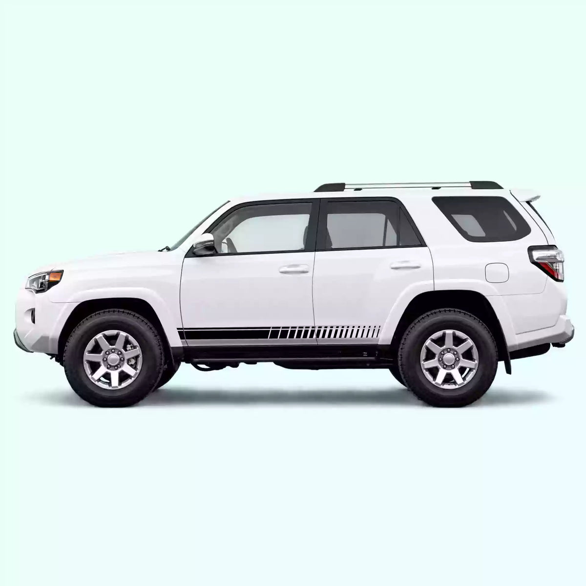 2010-2024 Toyota 4Runner Top Pin Stripe Rocker Vinyl Graphics Kit Black
