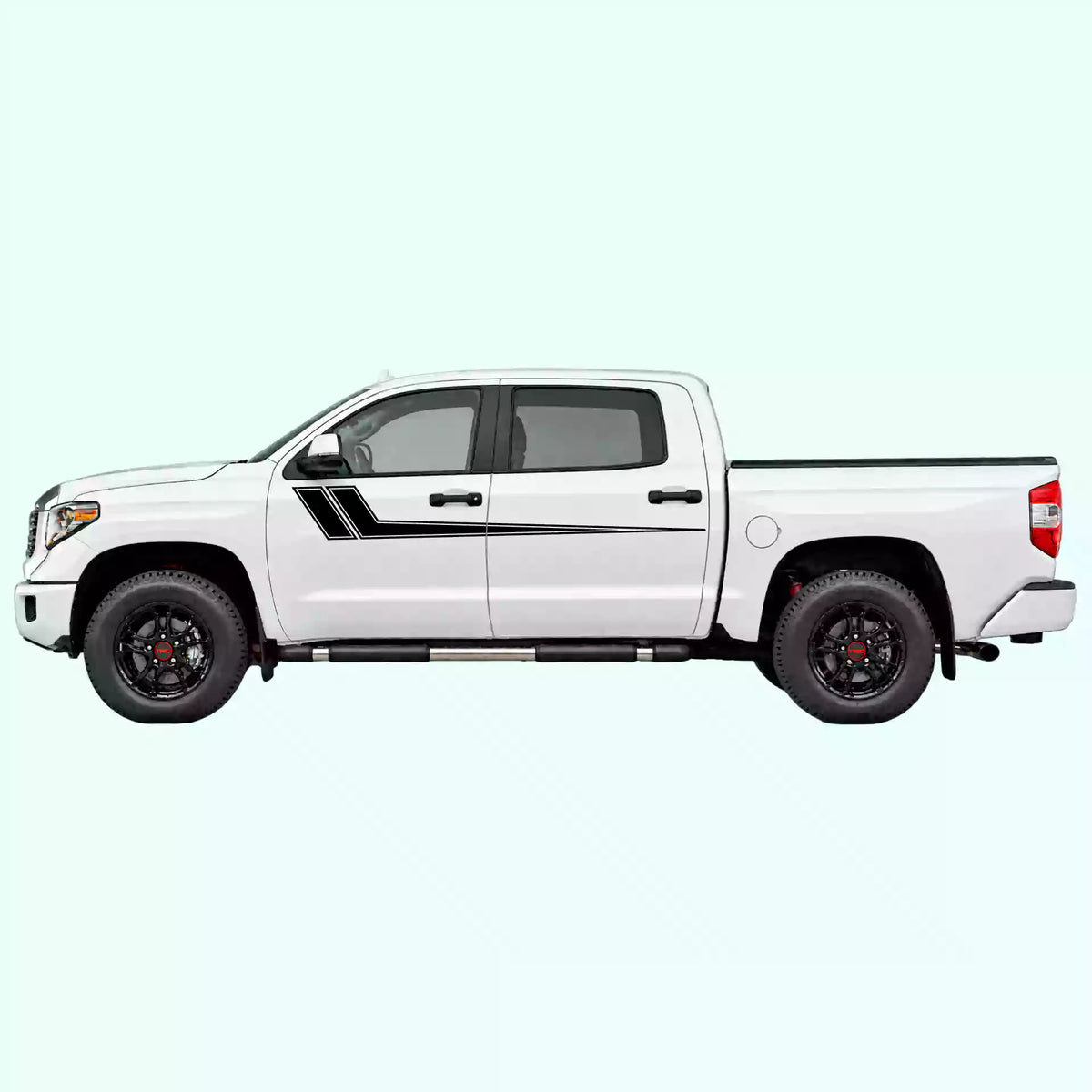 2014-2021 Toyota Tundra Hockey Side Stripes Vinyl Graphics Kit black