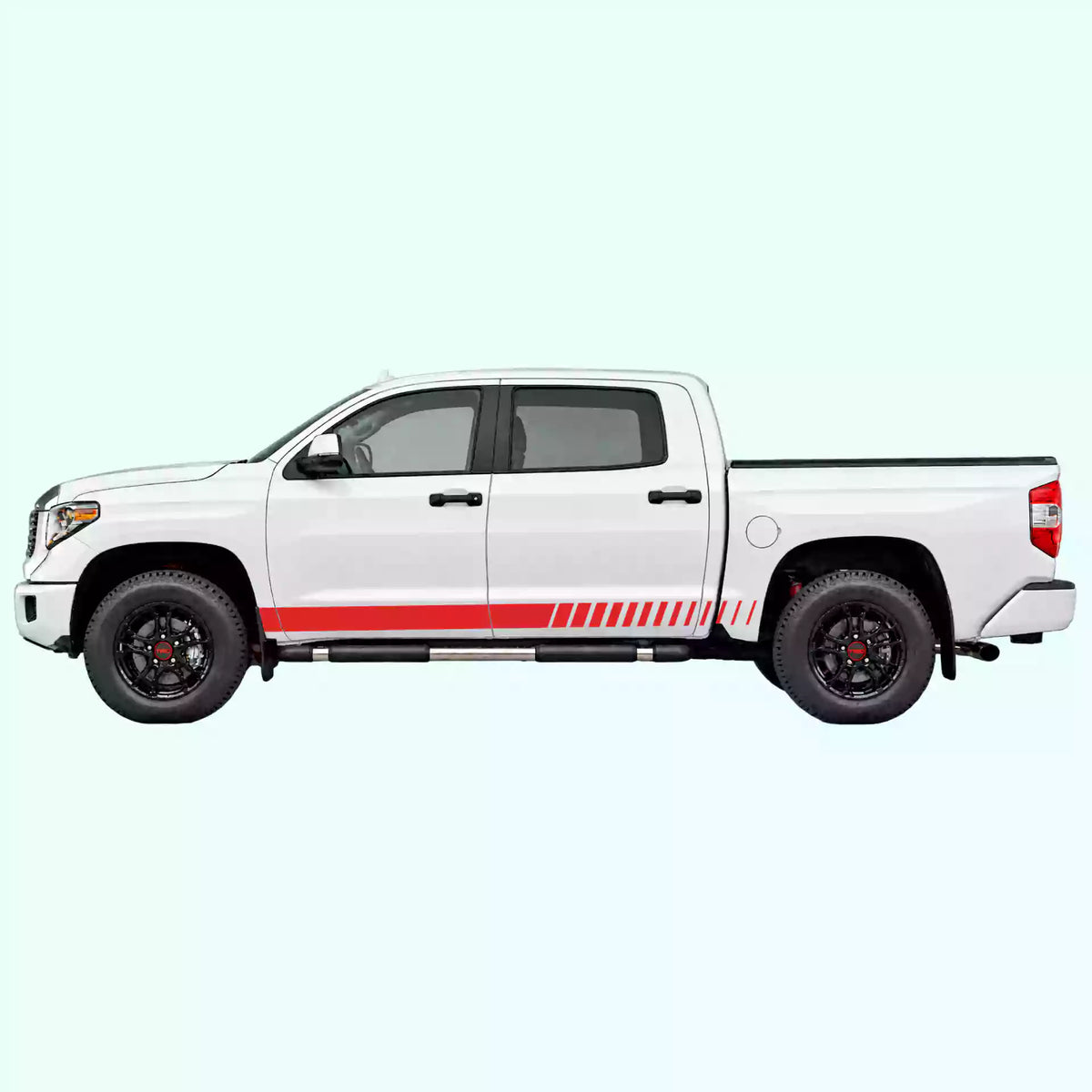 2014-2021 Toyota Tundra Lower Side Stripes Vinyl Graphics Kit red