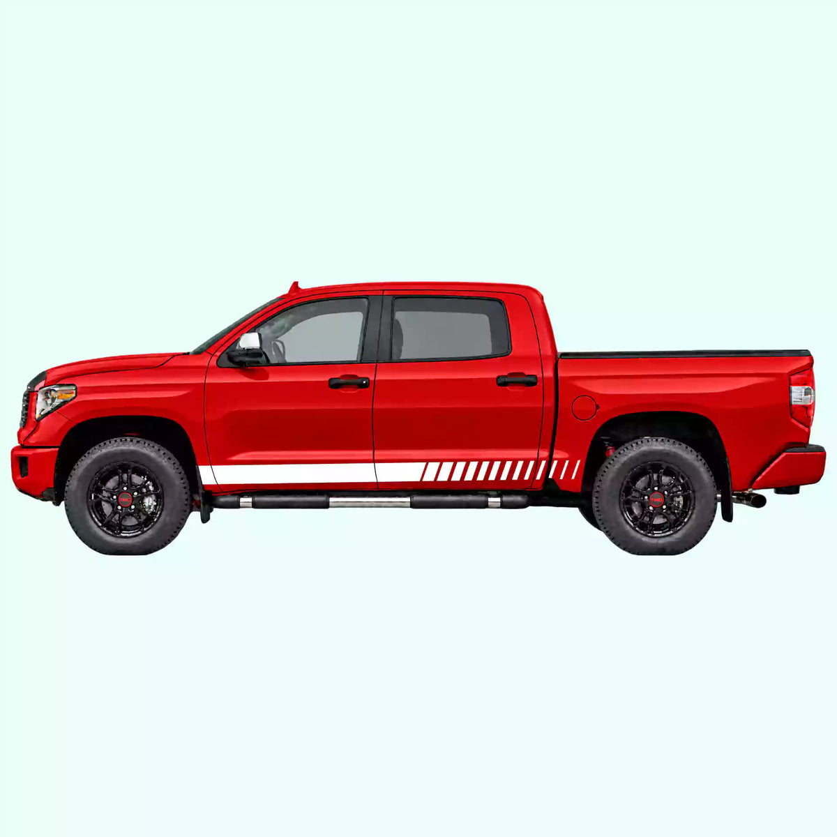 2014-2021 Toyota Tundra Lower Side Stripes Vinyl Graphics Kit white