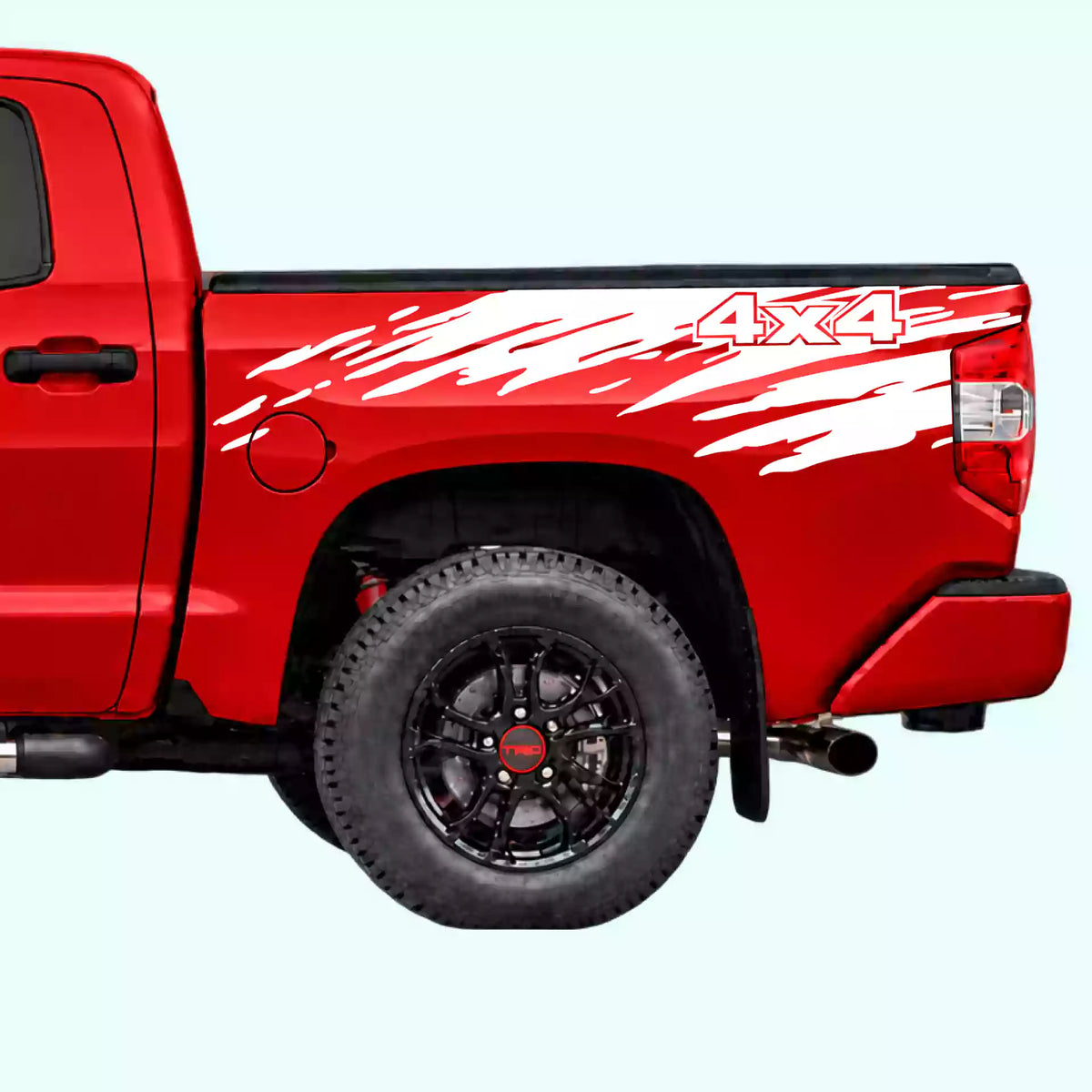 2014-2021 Toyota Tundra Mud Splash 4x4 Bed Decals Vinyl Graphics Kit white