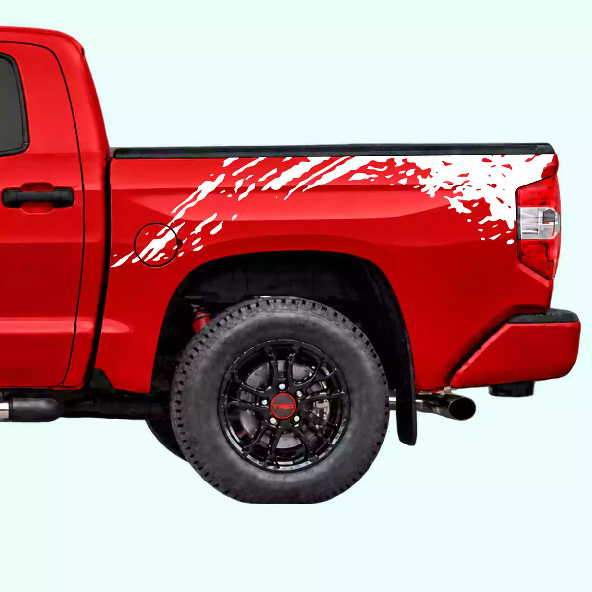 2014-2021 Toyota Tundra Mud Splash Bed Decals Vinyl Graphics Kit white