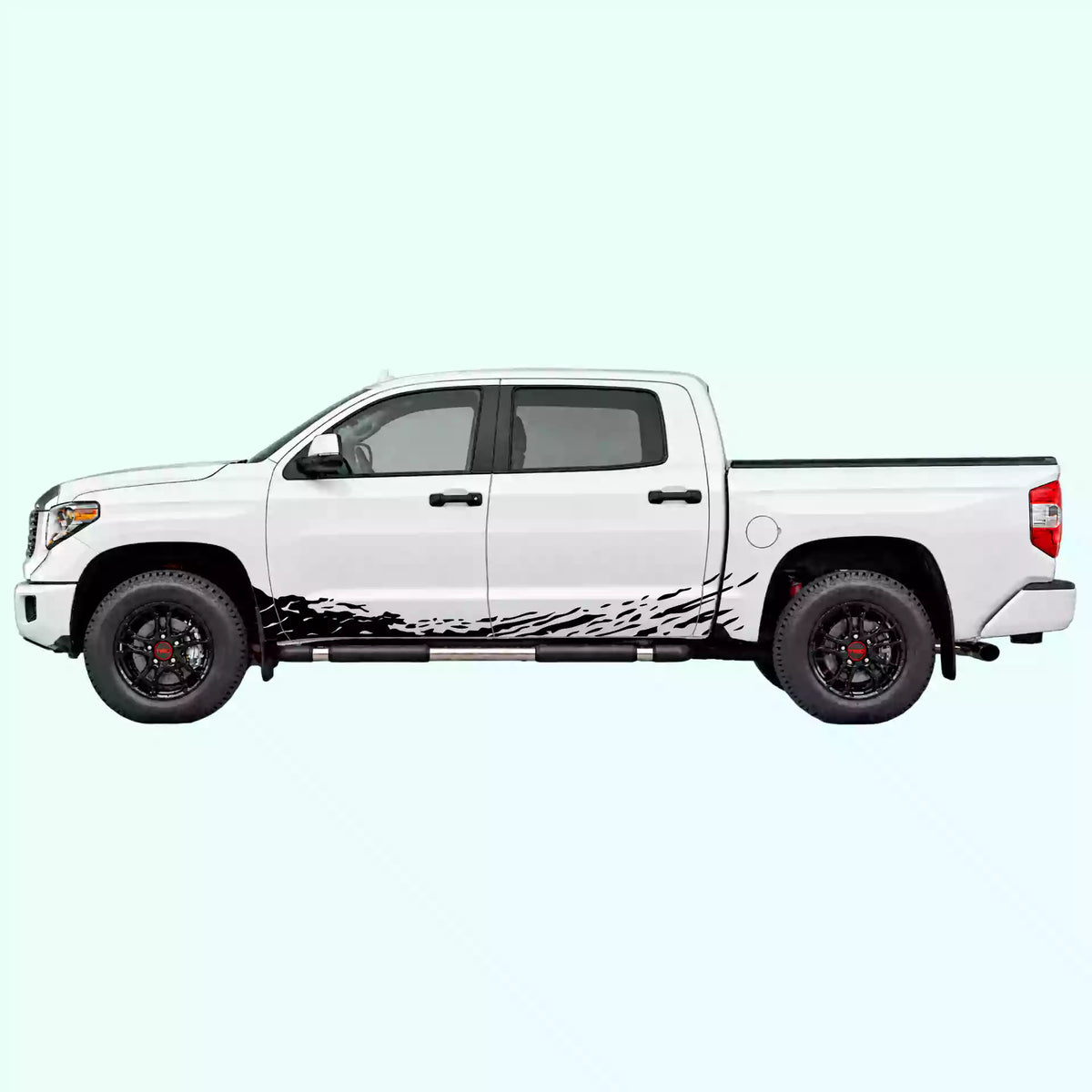 2014-2021 Toyota Tundra Mud Splash Rocker Stripes Vinyl Graphics Kit black