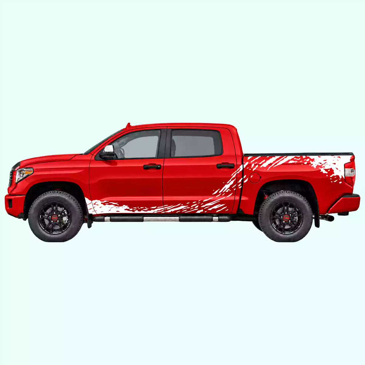 2014-2021 Toyota Tundra Mud Splash Rocker & Bed Decals Vinyl Graphics Kit white