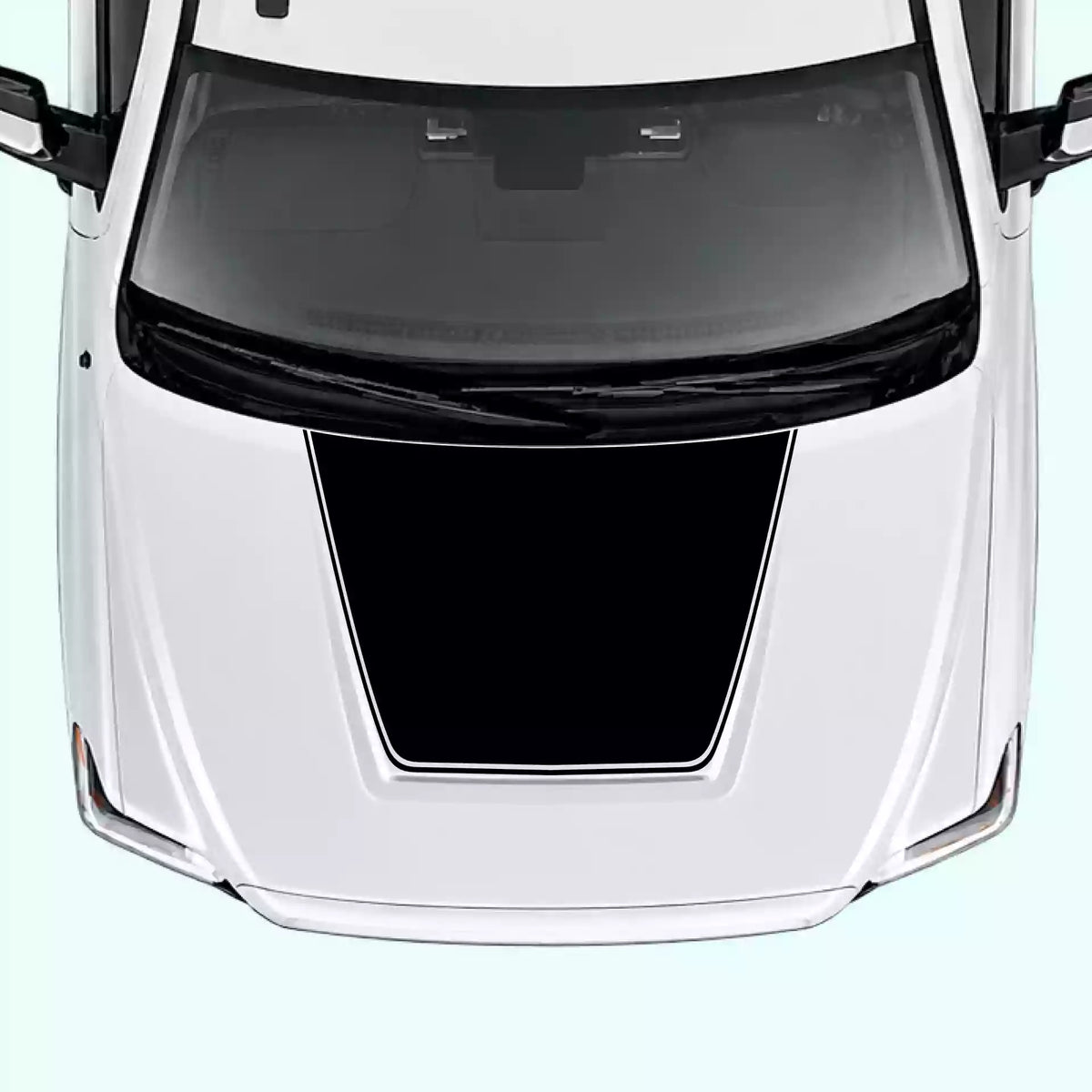 2014-2021 Toyota Tundra Pinstripe Hood Decal Vinyl Graphics Kit black