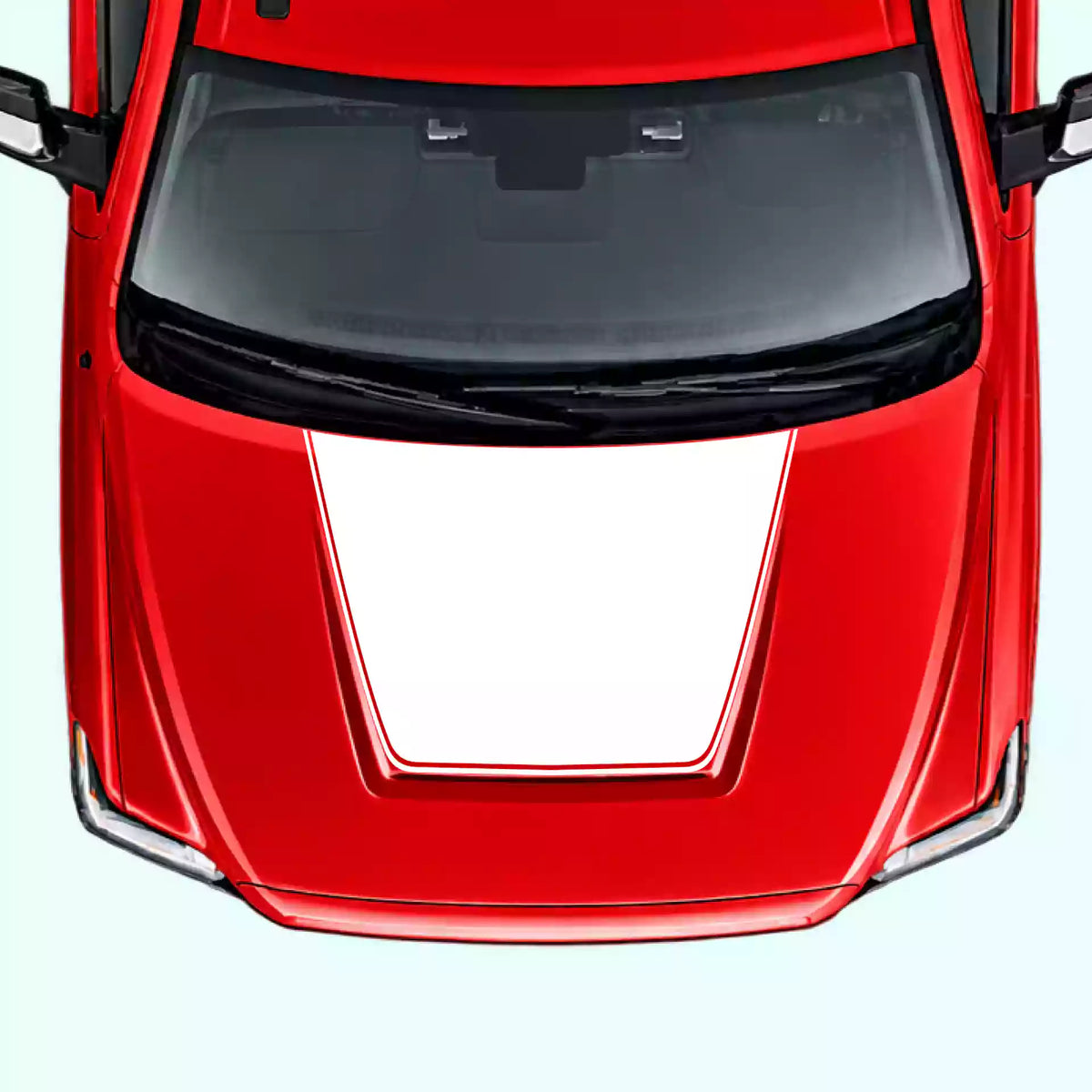 2014-2021 Toyota Tundra Pinstripe Hood Decal Vinyl Graphics Kit white
