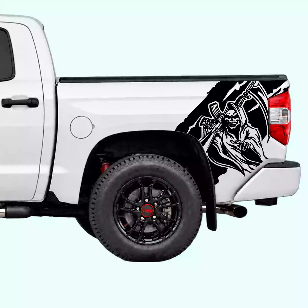 2014-2021 Toyota Tundra Reaper Bed Decals Vinyl Graphics Kit black