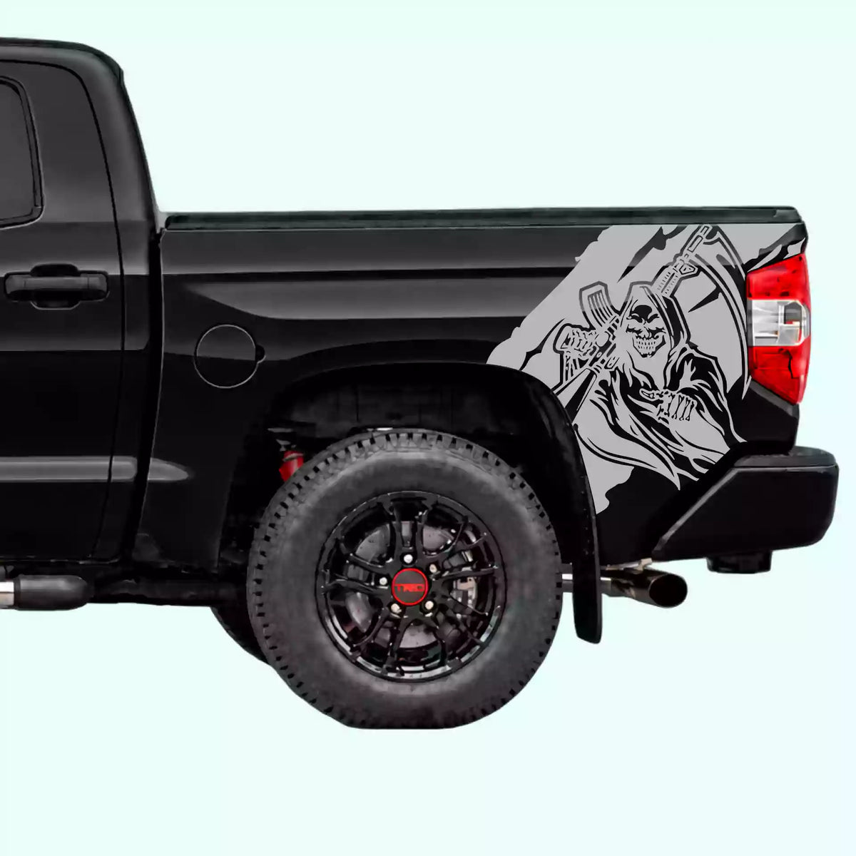 2014-2021 Toyota Tundra Reaper Bed Decals Vinyl Graphics Kit gray