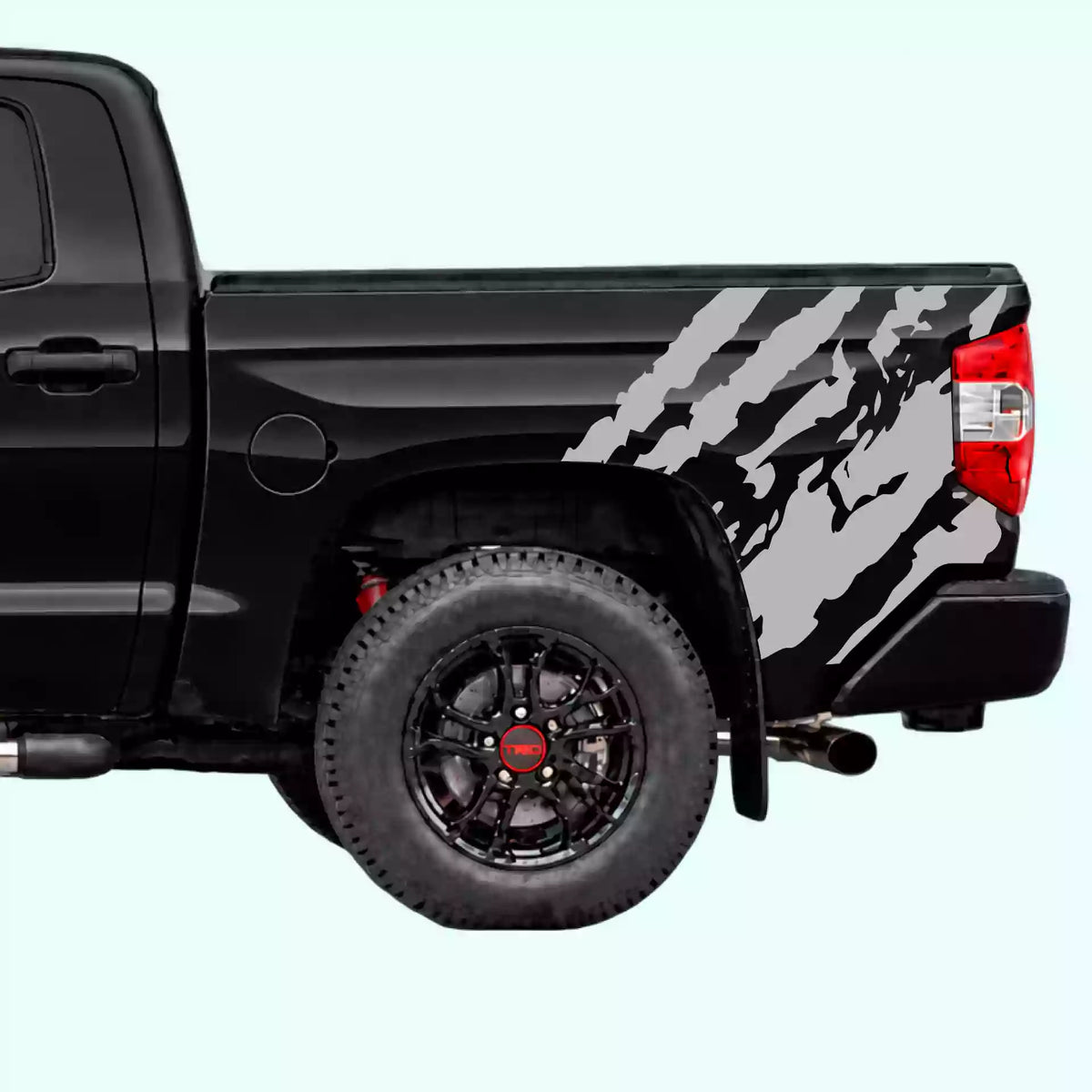 2014-2021 Toyota Tundra Shred Bed Side Decals Vinyl Graphics Kit gray