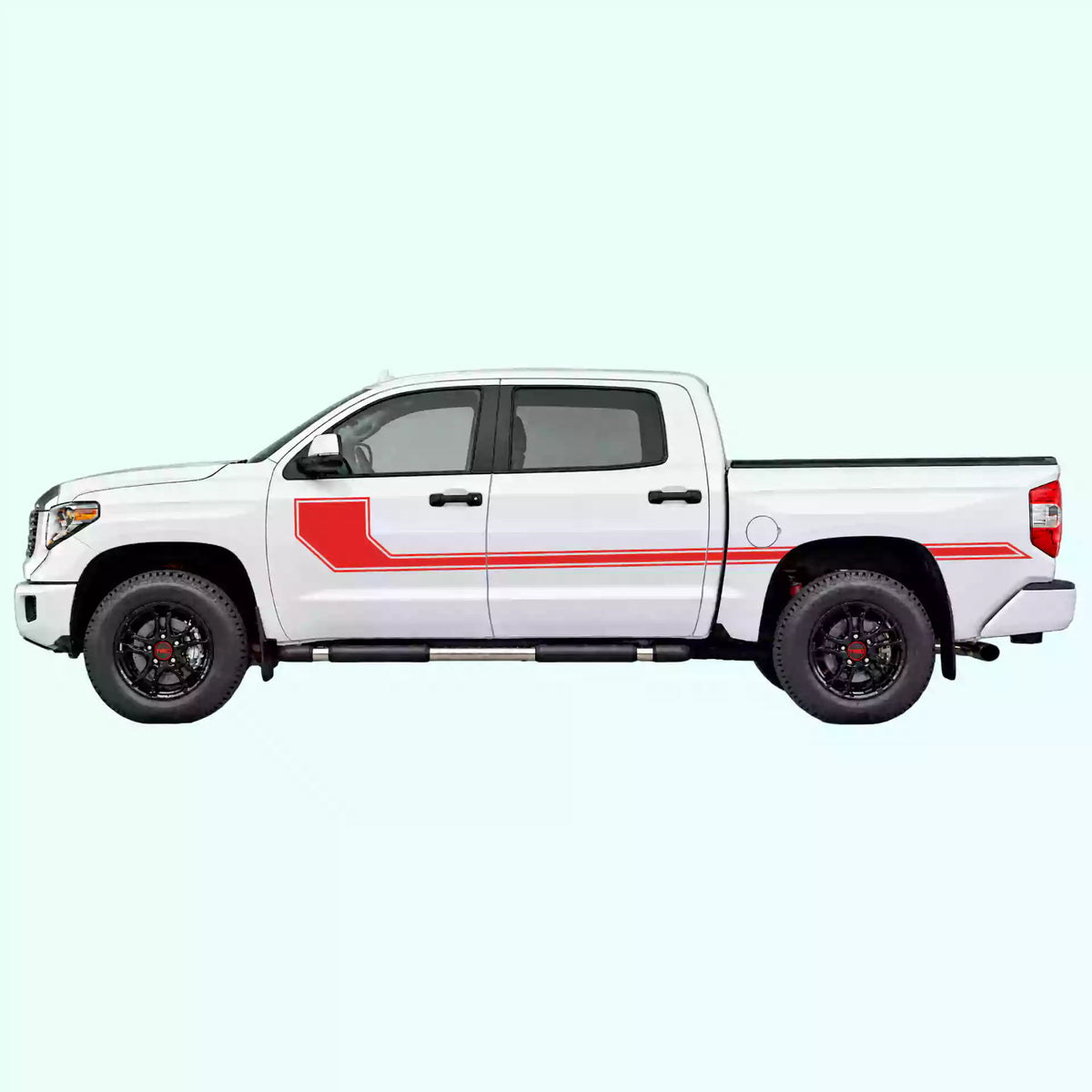 2014-2021 Toyota Tundra Side Line Stripes Vinyl Graphics Kit red