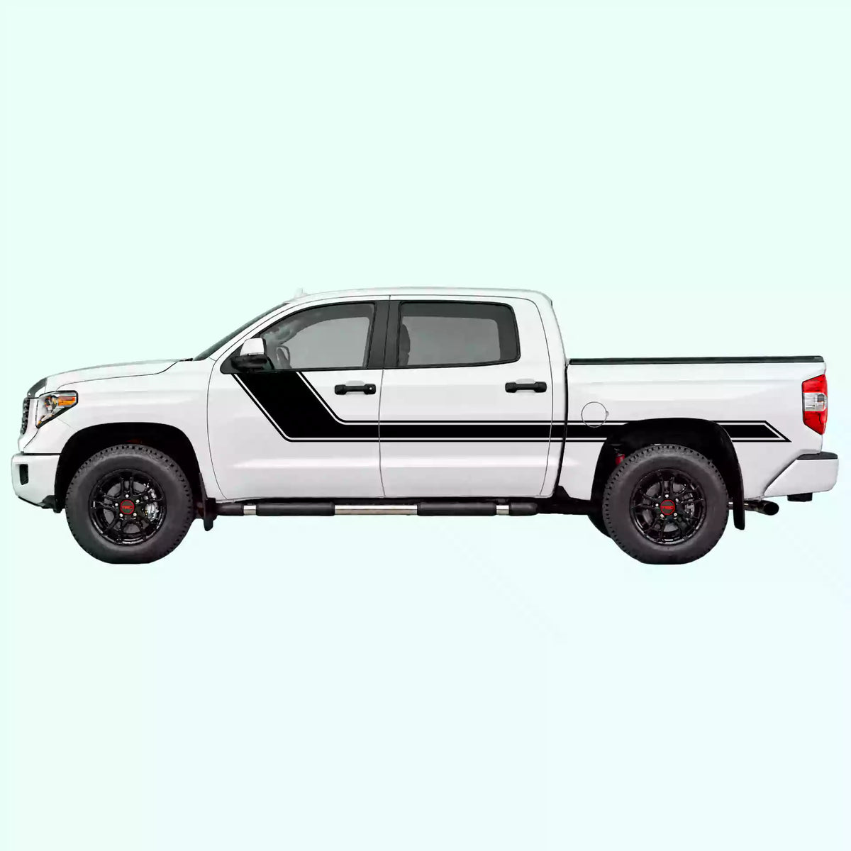 2014-2021 Toyota Tundra Side Rally Stripes Vinyl Graphics Kit black