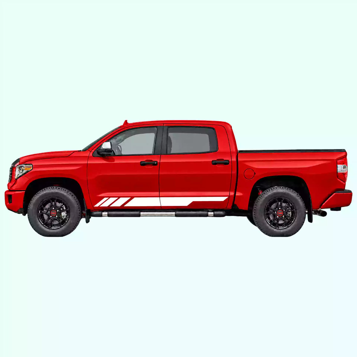 2014-2021 Toyota Tundra Side Stripes Vinyl Graphics Kit white