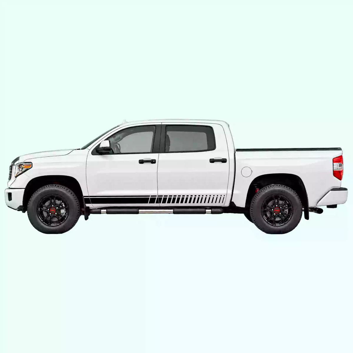 2014-2021 Toyota Tundra Top Pin Stripe Rocker Vinyl Graphics Kit black