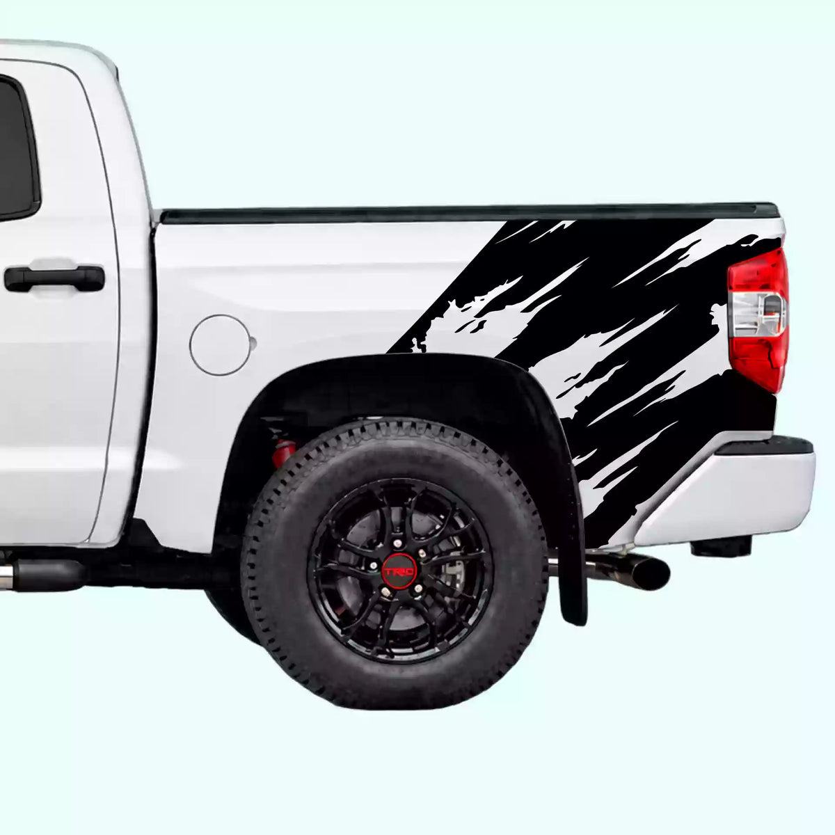 2014-2021 Toyota Tundra Torn Bed Decals Vinyl Graphics Kit black