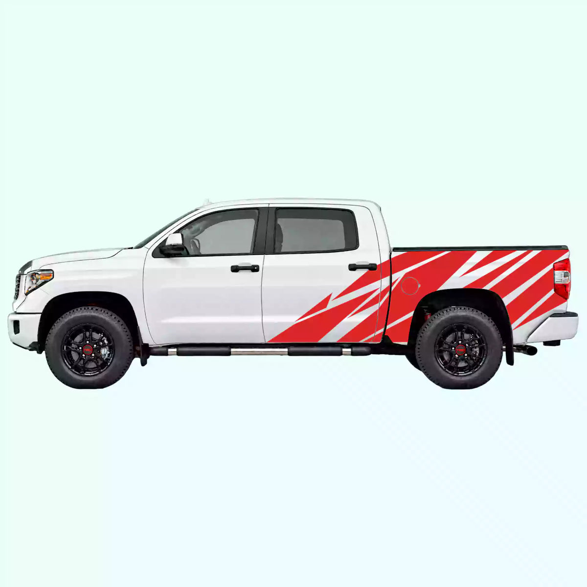 2014-2021 Toyota Tundra Warlord Side Decals Vinyl Graphics Kit red
