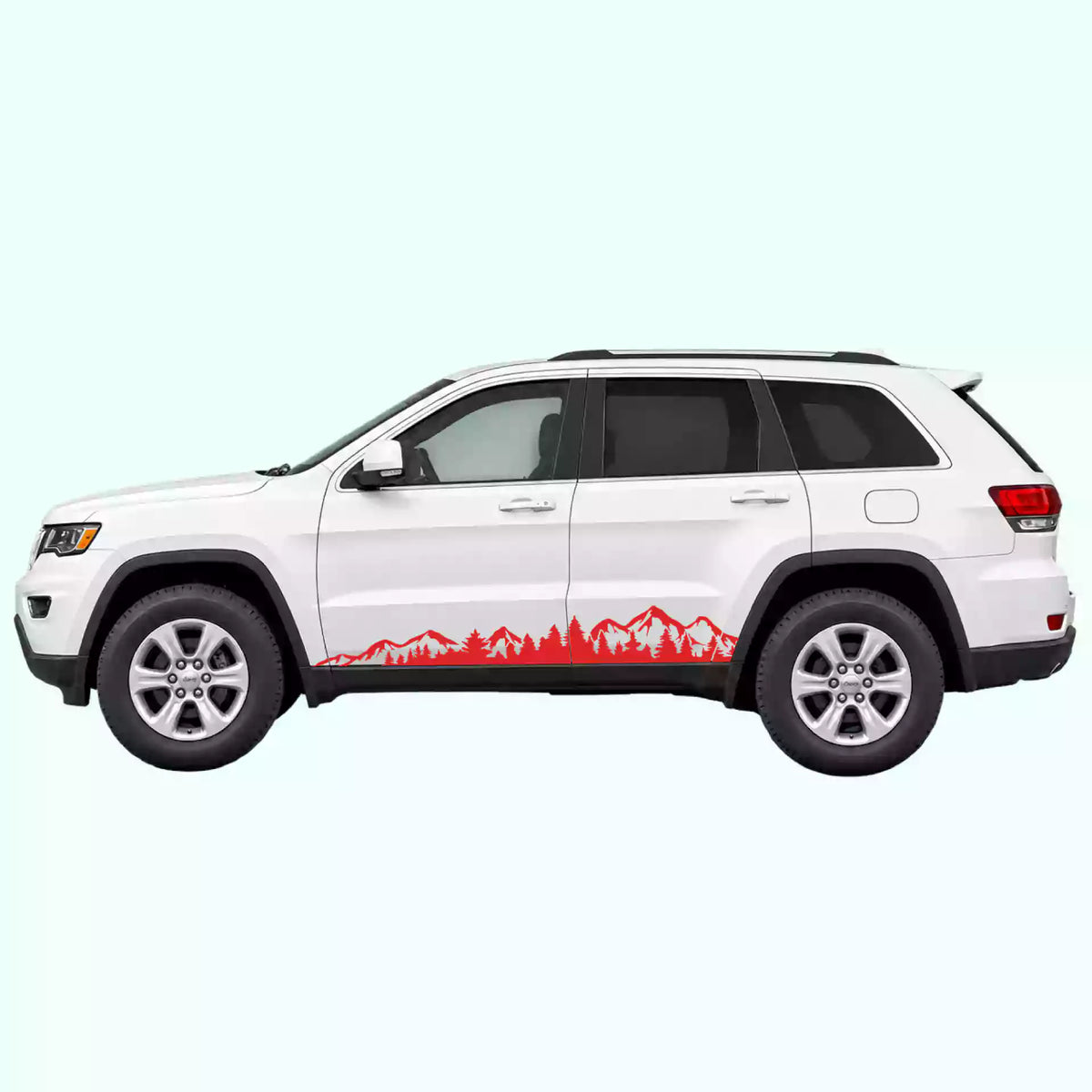 2014-2022 Jeep Grand Cherokee Adventure Side Stripes Vinyl Graphics Kit