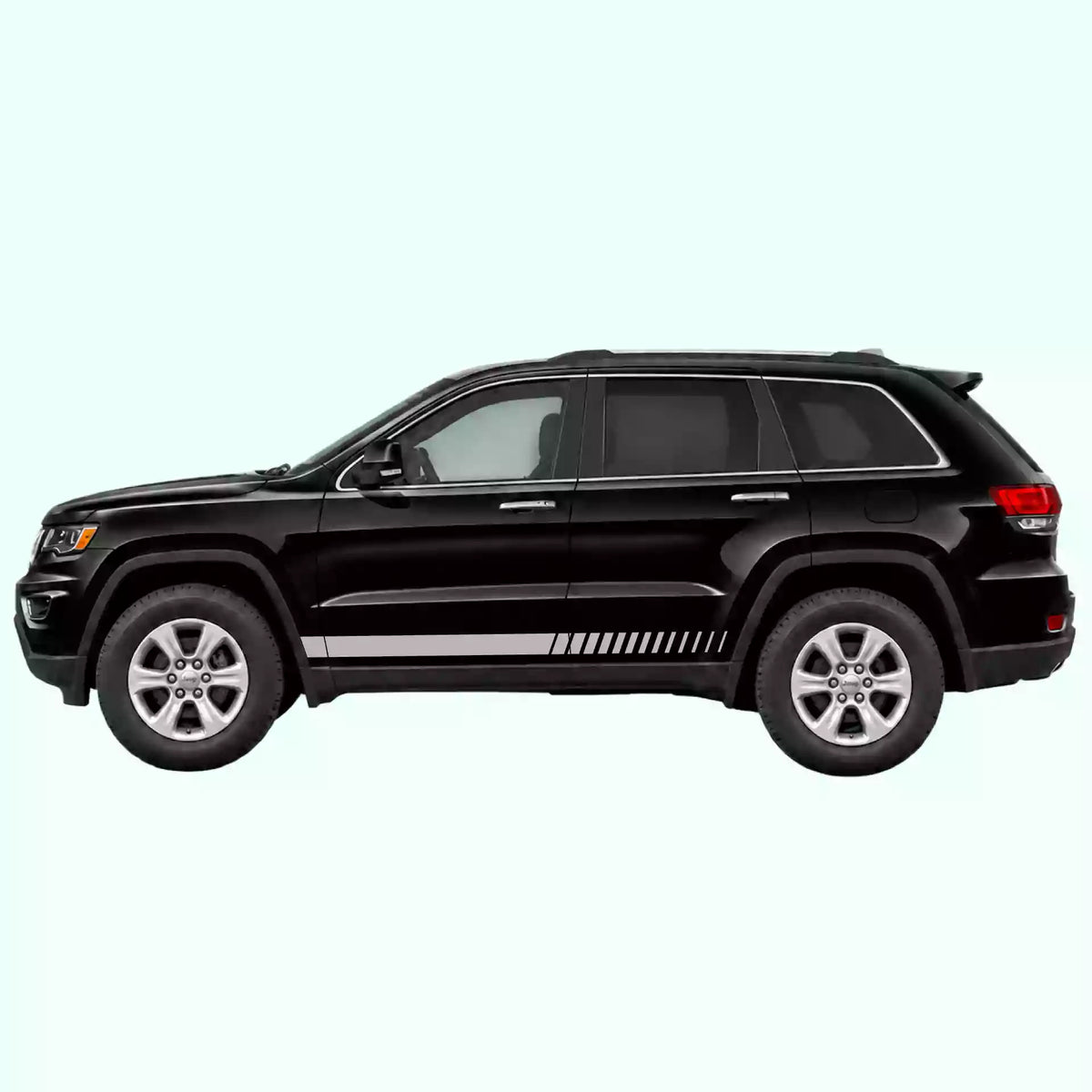 2014-2022 Jeep Grand Cherokee Lower Side Stripes Vinyl Graphics Kit Gray
