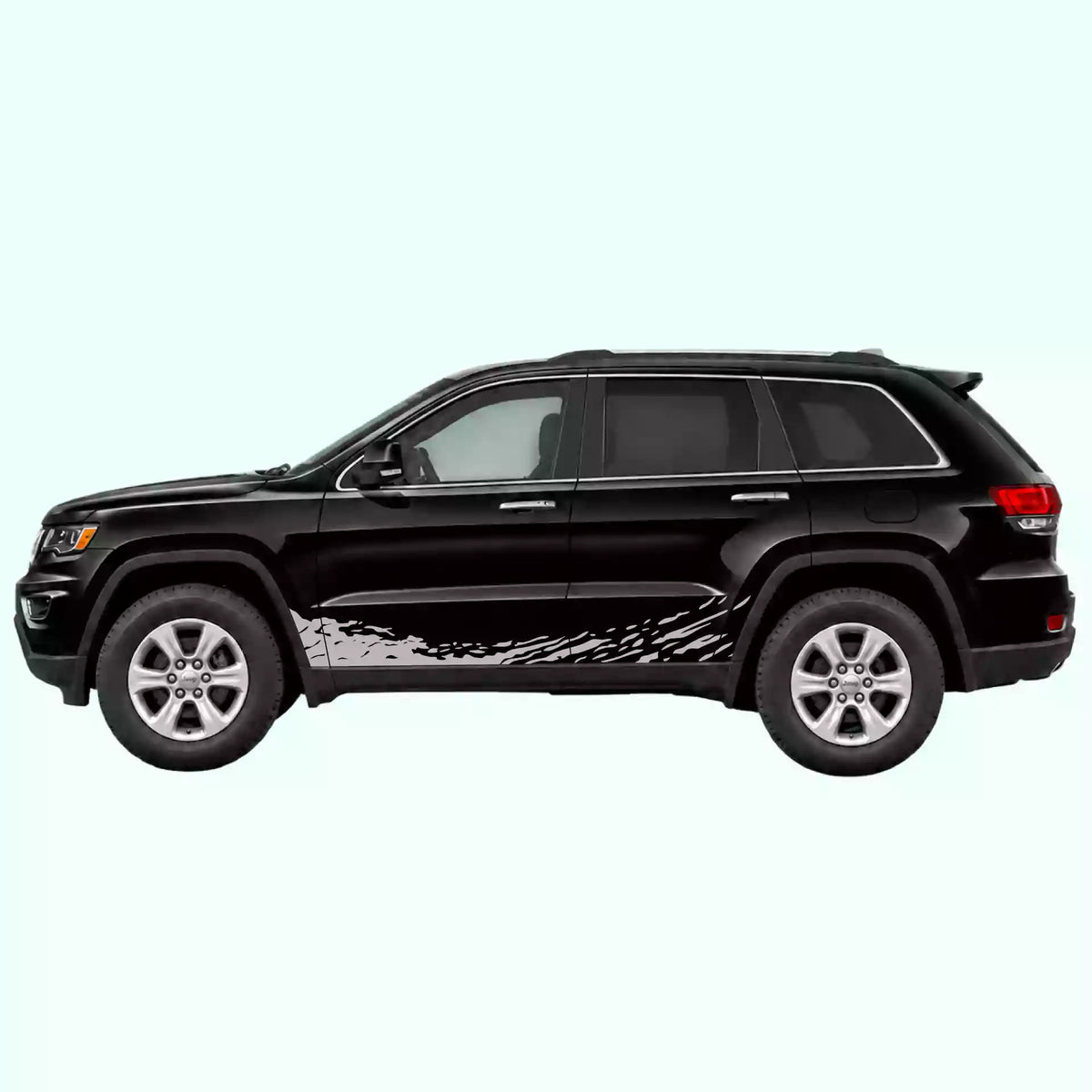 2014-2022 Jeep Grand Cherokee Mud Splash Rocker Stripes Vinyl Graphics Kit