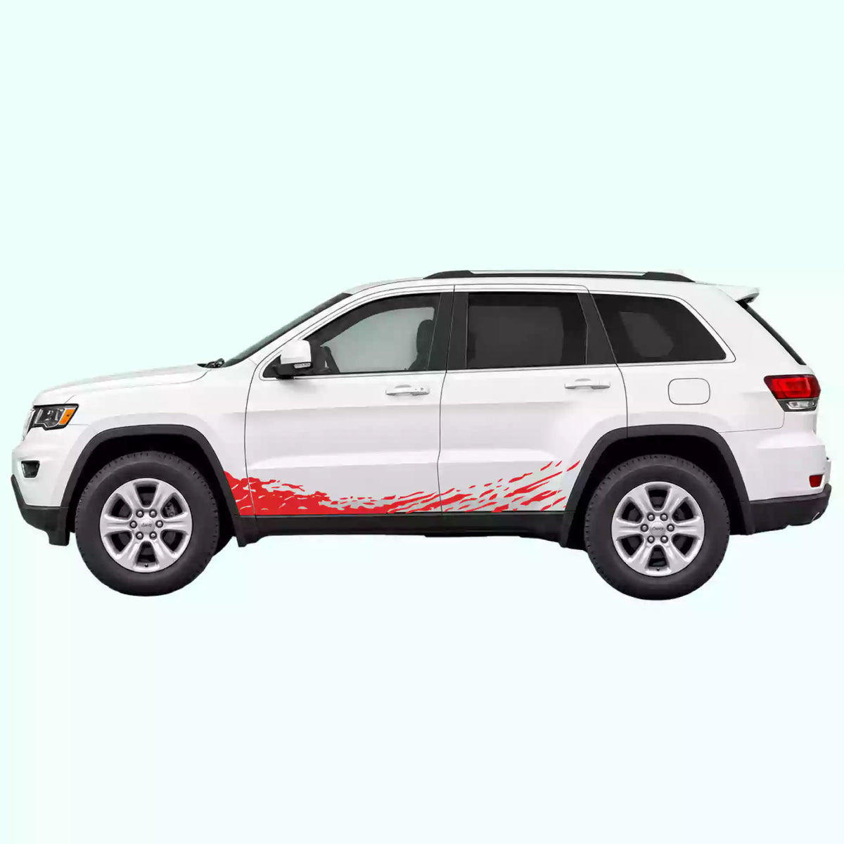 2014-2022 Jeep Grand Cherokee Mud Splash Rocker Stripes Vinyl Graphics Kit