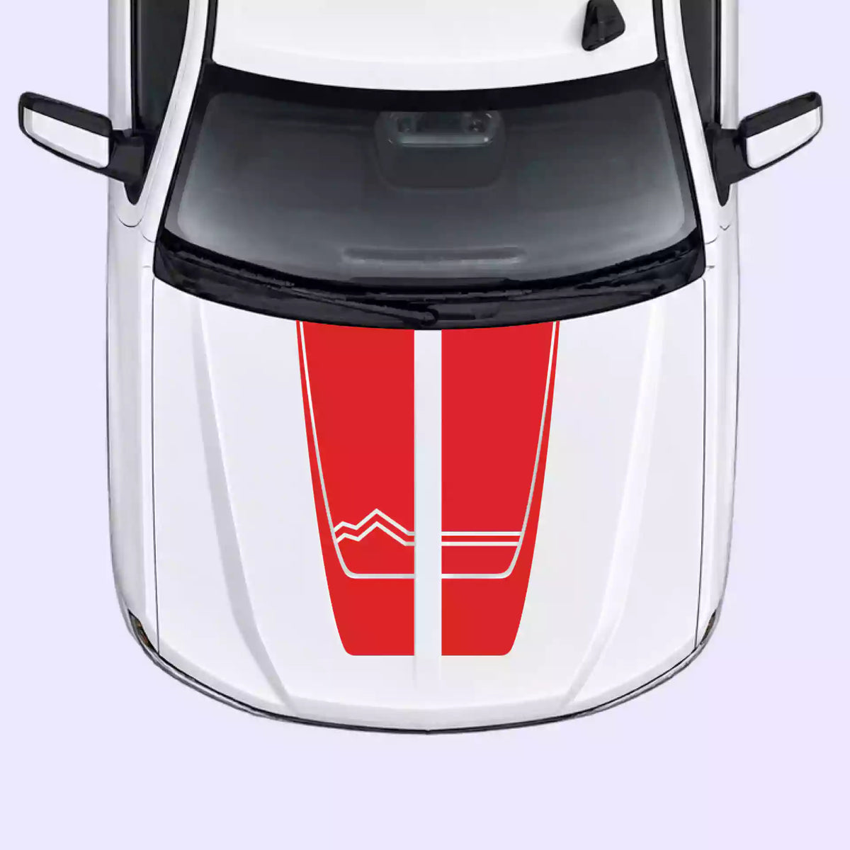 2016-2018 Chevrolet Silverado Mountain Line Hood Decals Vinyl Graphics Kit Red