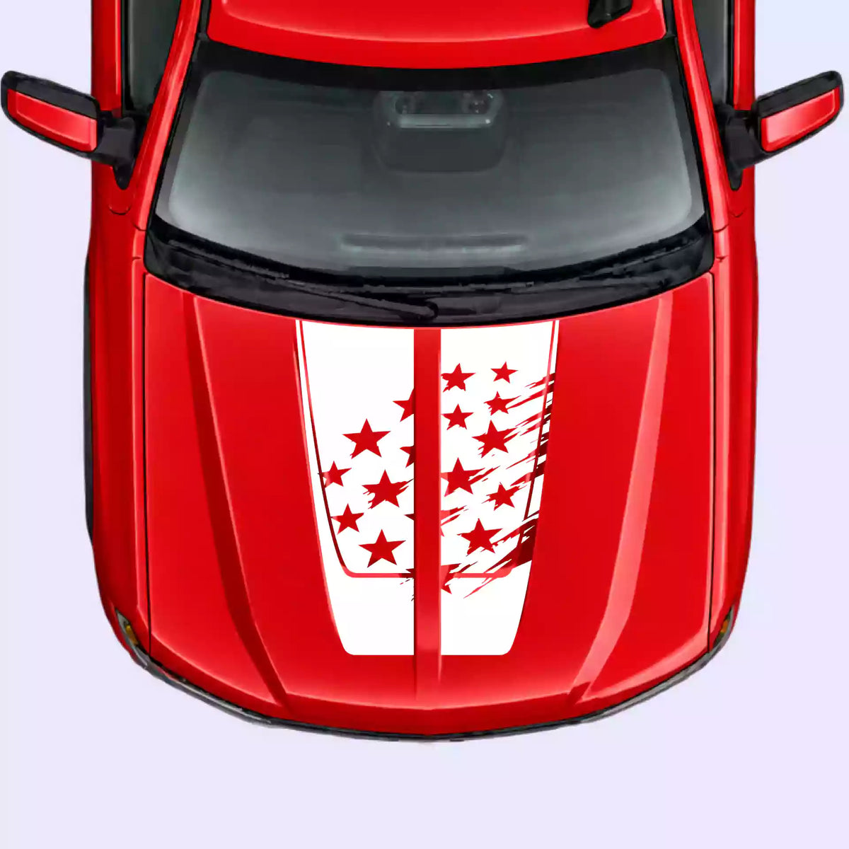 2016-2018 Chevrolet Silverado Shattered American Flag Hood & Tailgate Decals Vinyl Graphics Kit