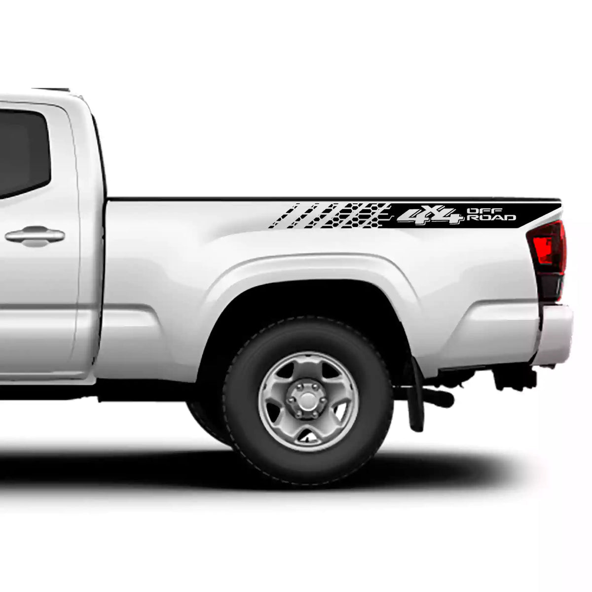 2016-2023 Toyota Tacoma 4x4 Off Road Bed Stripes Vinyl Graphics Kit black