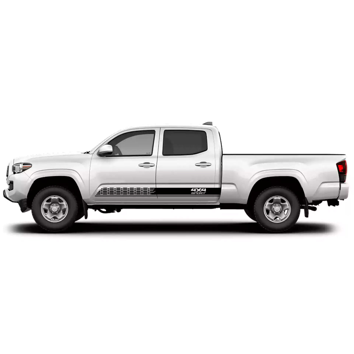2016-2023 Toyota Tacoma 4x4 Rocker Stripes Vinyl Graphics Kit black
