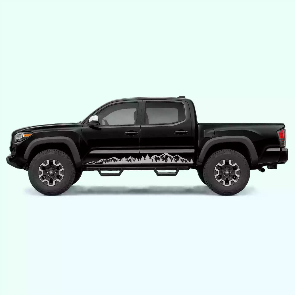 2016-2023 Toyota Tacoma Adventure Side Stripes Vinyl Graphics Kit Gray