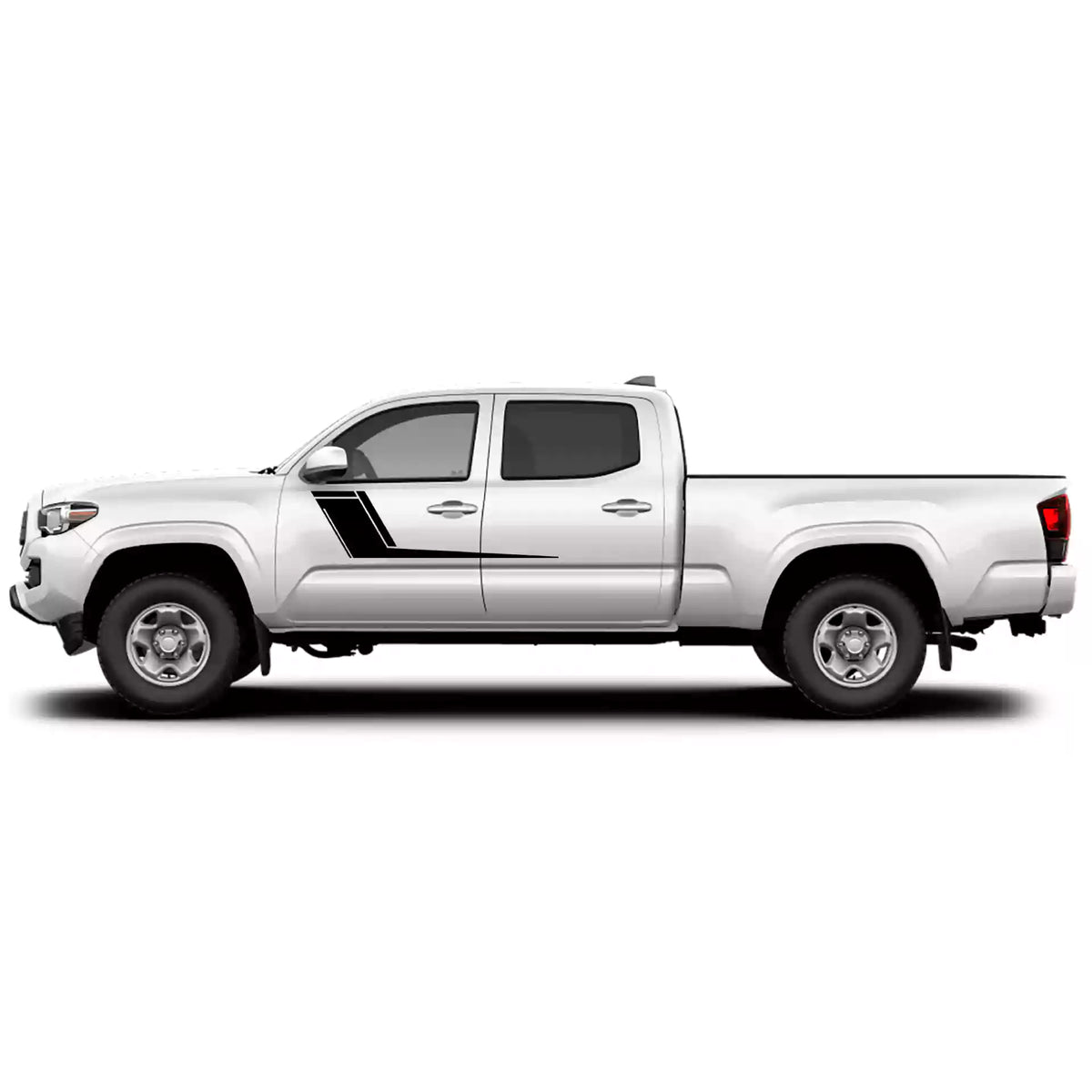 2016-2023 Toyota Tacoma Door Hockey Stripes Vinyl Graphics Kit black