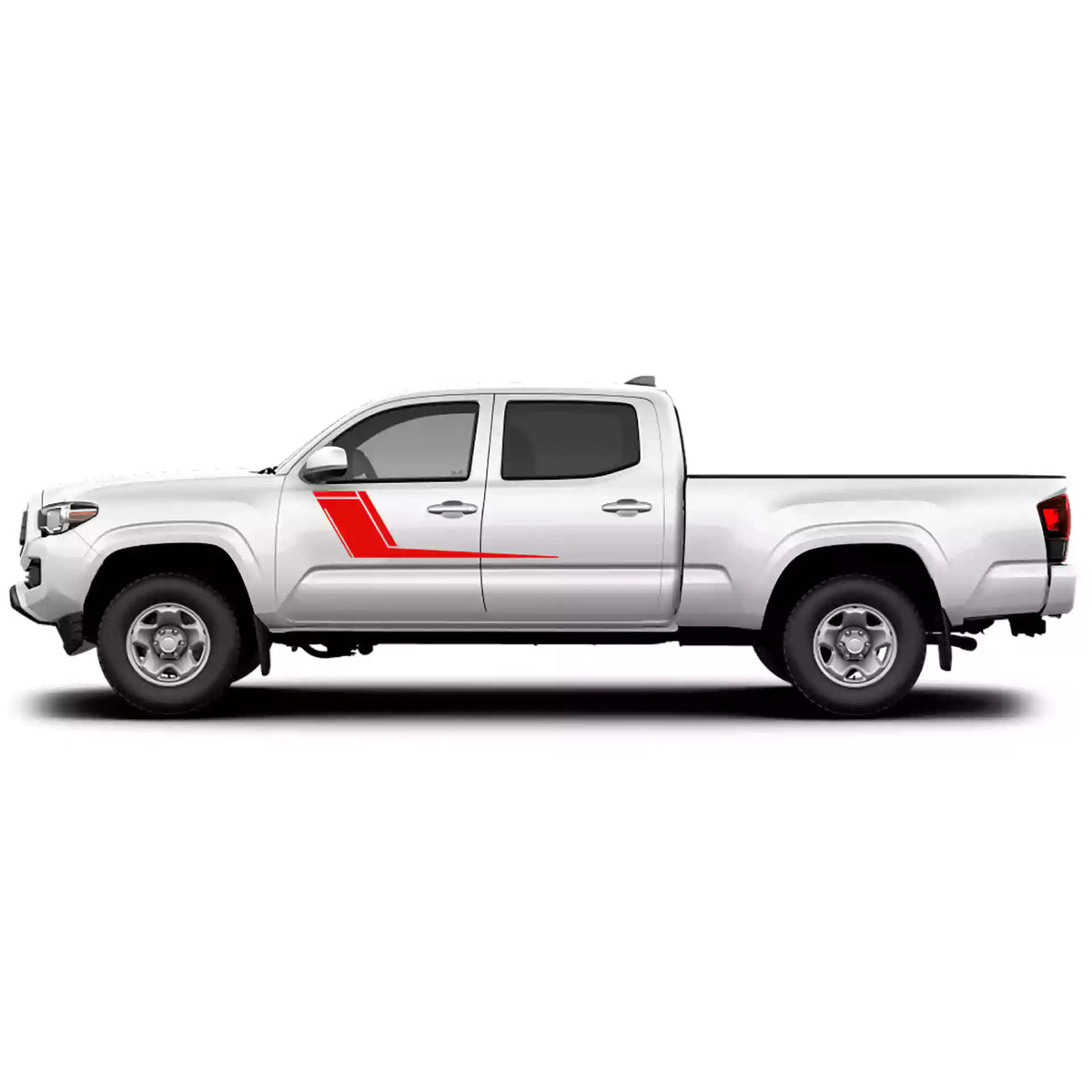 2016-2023 Toyota Tacoma Door Hockey Stripes Vinyl Graphics Kit red